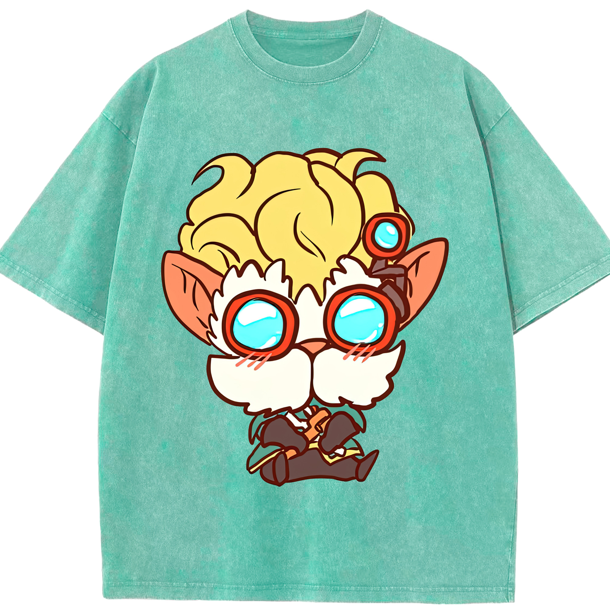 リーグ・オブ・レジェンド League of Legends LOL 綿100% ヴィンテージ風 半袖Tシャツ（フロントプリント）
